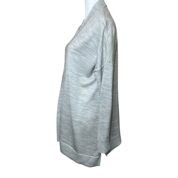 Ann Taylor Loft Lightweight Wool Blend Open Front Cardigan Sweater Gray Small - Picture 4 of 6